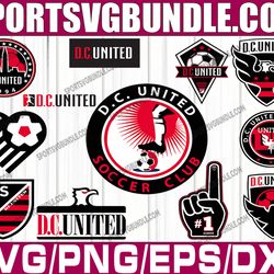 bundle 12 files dc united soccer team svg, dc united svg, mls teams svg, mls svg, png, dxf, eps, instant download
