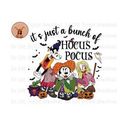 it's just a bunch halloween png, trick or treat, spooky vibes png, witch sisters png, halloween sisters png, halloween sublimation designs