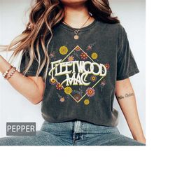 retro floral rock band comfort colors tee, vintage 90s rock band shirt, rock and roll music tour shirt, unisex gift for