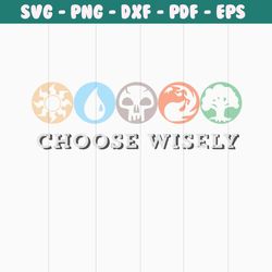 star wars mana symbols choose wisely svg, trending svg, yoda svg, star wars svg, star wars, mana symbols svg, yoda lover