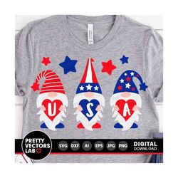 patriotic gnomes svg, 4th of july cut files, american gnome svg, love usa svg, dxf, eps, png, farmhouse sign svg, america, cricut silhouette