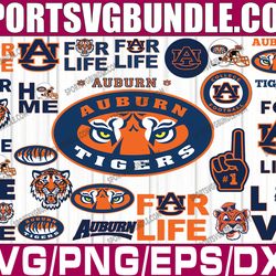 bundle 24 auburn tigers football svg bundle, n c a a svg, sport svg, auburn tigers svg, auburn tigers logo, auburn
