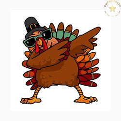 funny dabbing turkey svg, trending svg, thanksgiving svg, turkey svg, dabbing svg, coll turkey svg, thanksgiving day svg