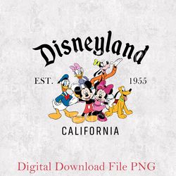 disneyland est 1955 png, disneyland mickey california png, disneyland family png, disney trip png, retro disney colorful