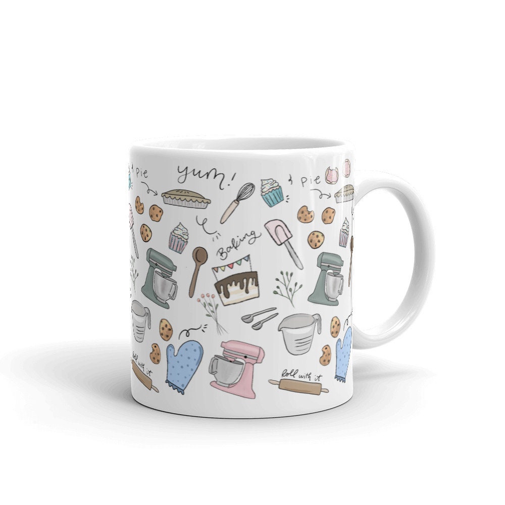 Baking mug, Pastry Chef Gift, baking lovers, Gifts For Bakers, baking gifts for her, farmhouse kitchen gifts, mug for mom, baking love heart - 4.jpg
