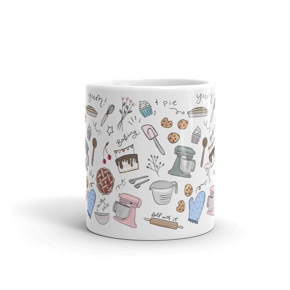 Baking mug, Pastry Chef Gift, baking lovers, Gifts For Bakers, baking gifts for her, farmhouse kitchen gifts, mug for mom, baking love heart - 6.jpg