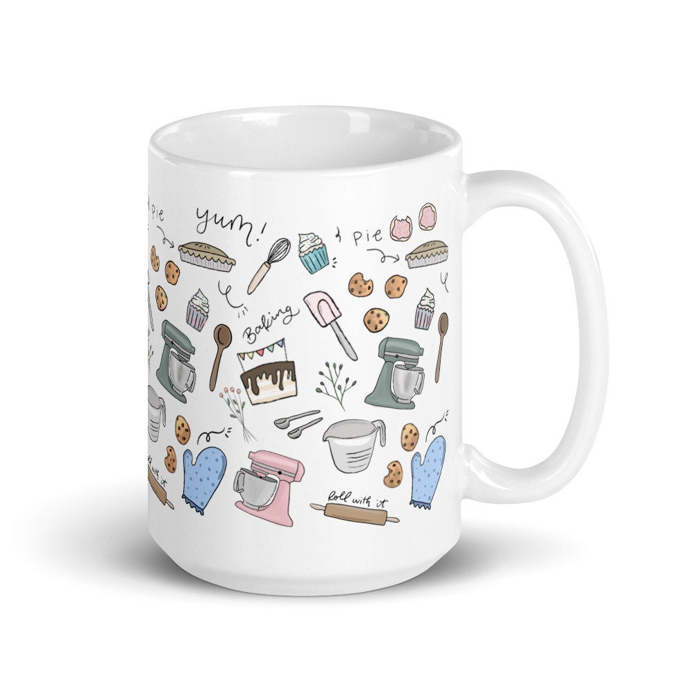 Baking mug, Pastry Chef Gift, baking lovers, Gifts For Bakers, baking gifts for her, farmhouse kitchen gifts, mug for mom, baking love heart - 7.jpg