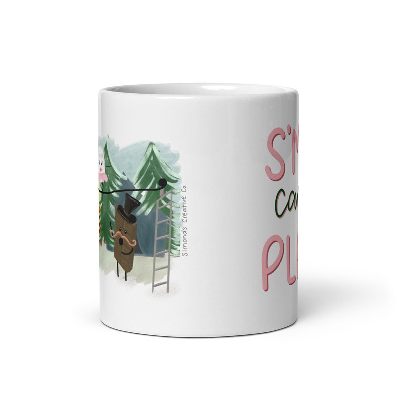 Camping s’mores White glossy mug, camping theme mug, s’more camping please mug - 3.jpg