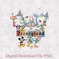 retro disneyland est 1955 png, disneyland mickey california png, disneyland png, disney trip png, retro disney colorful