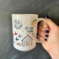 christian christmas mug, jesus is the reason for the season, nativity scene, nativity decor