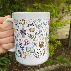 christian mugs, easter mugs, bible verse mug, scripture mugs