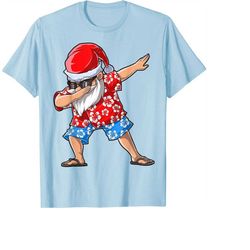 dabbing santa christmas in july boys men hawaiian xmas dab png