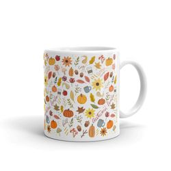 fall mug, pumpkin autumn mug, pumpkin spice, fall home