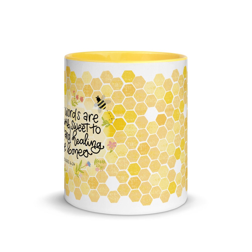 Gracious Words are a Honeycomb mug, Christian mugs, Christian gifts, Gifts for mom, coffee lover - 3.jpg