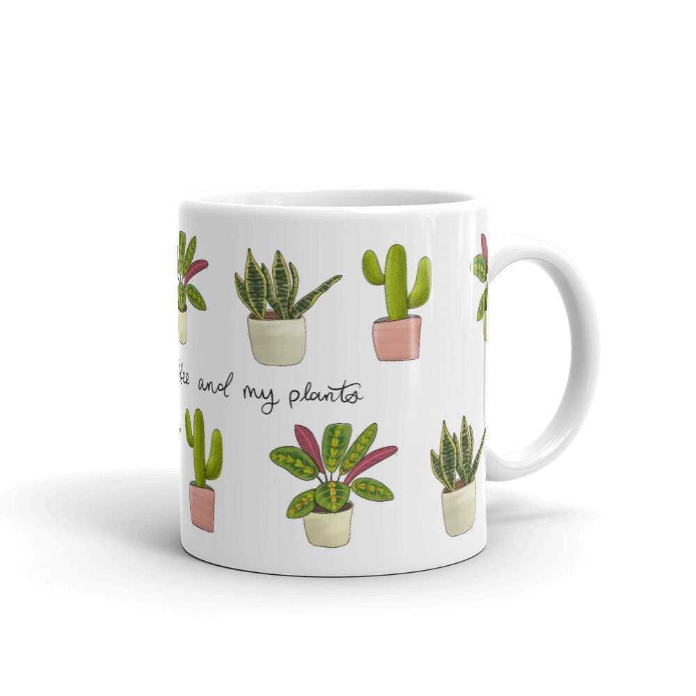 Plant lady mug, plant lover gift, flower pot mug, gardening gifts, plant love, plant parent, coffee and plants, pot head mug, birthday gift - 1.jpg