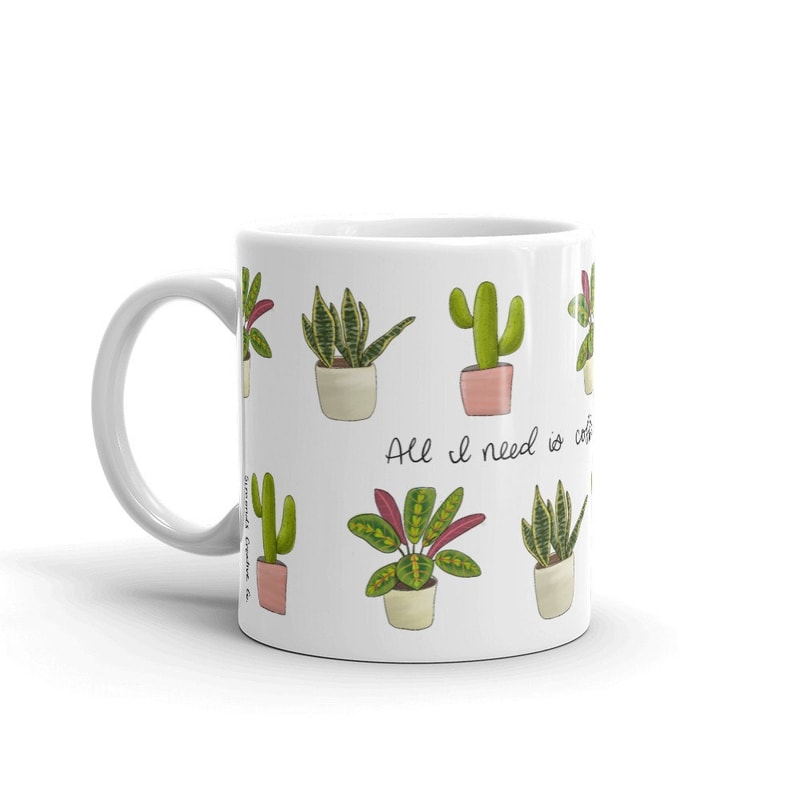 Plant lady mug, plant lover gift, flower pot mug, gardening gifts, plant love, plant parent, coffee and plants, pot head mug, birthday gift - 2.jpg