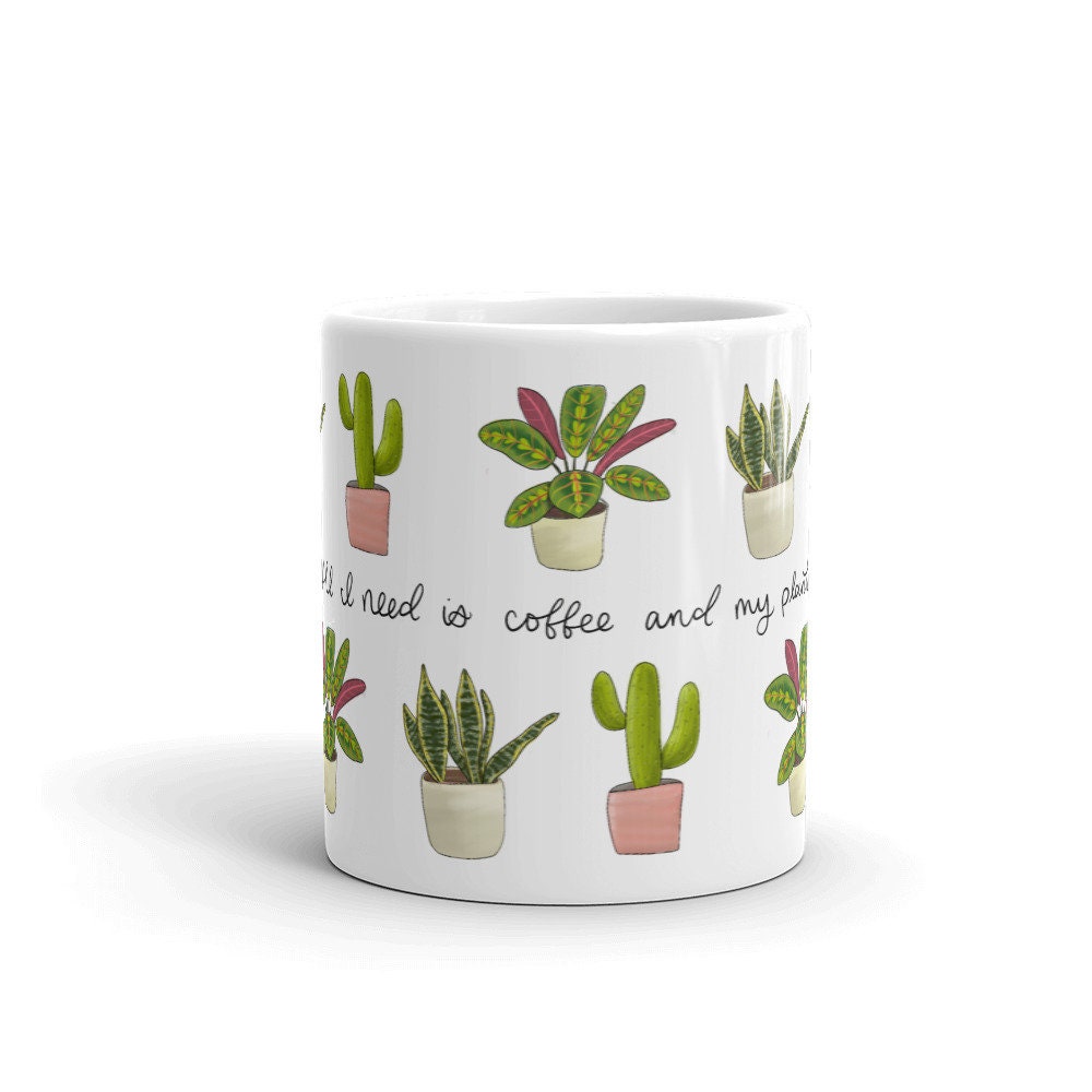Plant lady mug, plant lover gift, flower pot mug, gardening gifts, plant love, plant parent, coffee and plants, pot head mug, birthday gift - 3.jpg