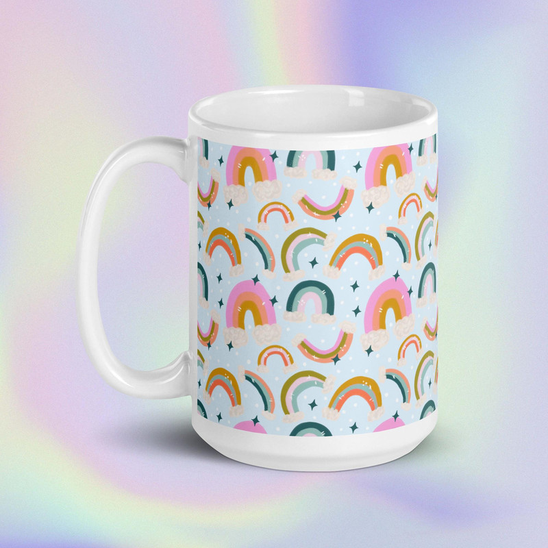 Rainbow mug, rainbow coffee mug, happy rainbow mug - 2.jpg