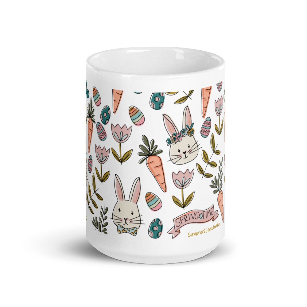 Spring bunny mug, some bunny loves you, Easter mug, spring decor - 6.jpg