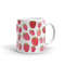 Strawberry mug, summer mug, fruit strawberry White mug, cute mugs for women - 1.jpg