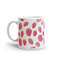 Strawberry mug, summer mug, fruit strawberry White mug, cute mugs for women - 2.jpg