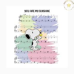 you are my sunshine snoopy svg, trending svg, snoopy svg, sunshine svg, music svg, notes svg, snoopy lover, snoopy clipa