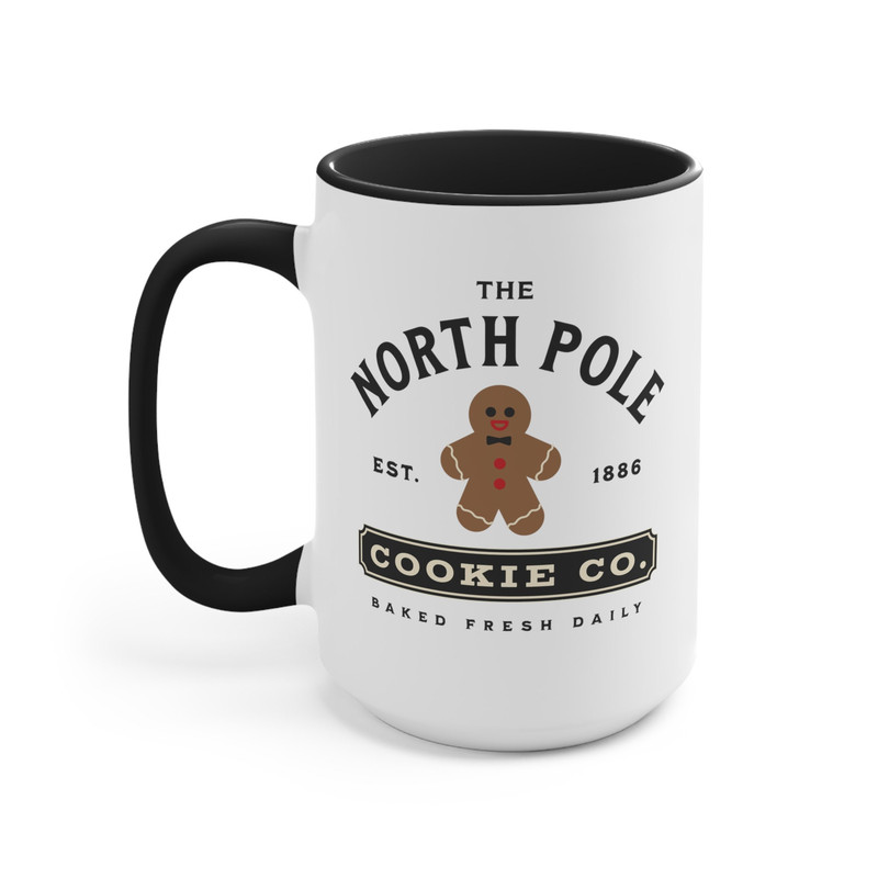 Vintage Style Christmas Coffee Mug, North Pole Cookie Co Hot Chocolate Mug, Old Fashion Holiday Decor, Kids Hot Cocoa Stocking Stuffer Gift - 5.jpg