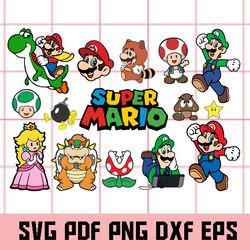 super mario svg, super mario png, super mario eps, super mario dxf, super mario clipart, super mario digital clipart