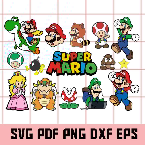 Super Mario SVG, Super Mario Png, Super Mario Eps, Super Mar | Inspire ...