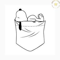 snoopy pocket svg, trending svg, snoopy svg, snoopy lover, pocket svg, sleeping snoopy svg, snoopy clipart, snoopy cut f