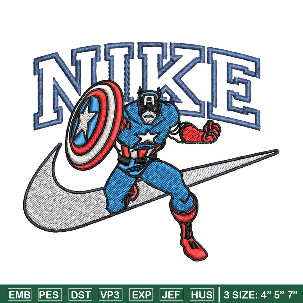 Nike captain america Embroidery Design, Brand Embroidery, Nike Embroidery, Embroidery File, Logo shirt, Digital download.jpg