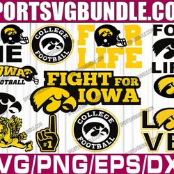 bundle 11 files iowa hawkeyes football team svg, iowa hawkeyes svg, n c a a teams svg, n c a a svg, png, dxf, eps
