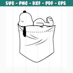 snoopy pocket svg, trending svg, snoopy svg, snoopy lover, pocket svg, sleeping snoopy svg, snoopy clipart, snoopy cut f