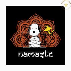snoopy peanuts yoga funny namaste svg, trending svg, snoopy svg, namaste svg, snoopy lover, snoopy clipart, snoopy cut f