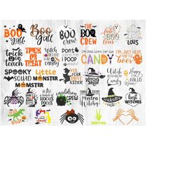 halloween svg bundle, boo yall svg, boo crew svg, fab boo lous svg, trick or teach, trick or treat, spooky squad, witchy