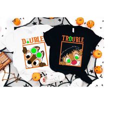 disney chip and dale double trouble shirt, matching disney halloween family shirt, halloween couple tee, wdw animal king