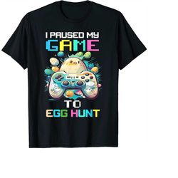 i paused my game to egg hunt easter day funny controller gamer boys kids png
