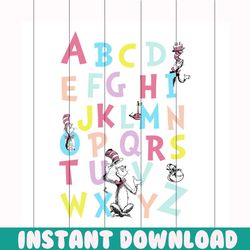 dr seuss alphabet svg, trending svg, dr seuss svg, dr seuss gifts, alphabet svg, cat in the hat svg, hat svg, cat svg, c