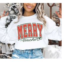 merry teacher svg, merry christmas svg, jolly teacher svg, teacher christmas svg, teacher christmas shirt, one merry tea