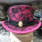 Steampunk Havisham Pink Leather Top Hat 3jpg