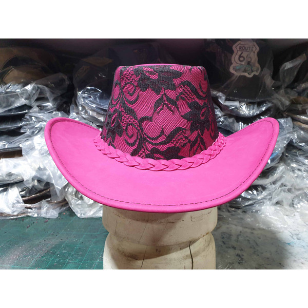 Cowgirl Pink Leather Hat (3).jpg