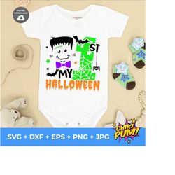 my 1st halloween boy svg, my first halloween svg, halloween svg, kids halloween svg, dxf, pdf, jpeg, png, silhouette, files for cricut