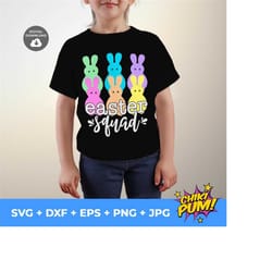 easter squad svg, kids easter svg, easter bunny svg, cute svg, bunny squad svg, bunny tail svg, funny svg cut files for cricut