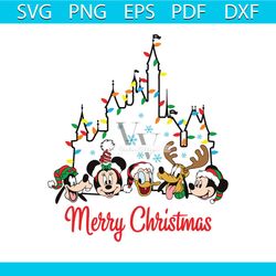 funny merry christmas disney friends castle svg download