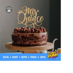 mis quince svg, mis quince cake topper svg, 15 birthday cut file, sweet 15 svg cake topper, quinceanera svg, cricut template