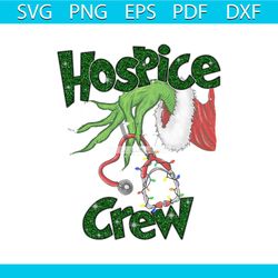 retro christmas hospice crew grinch hand png download