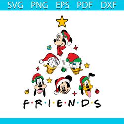 santa mickey and friends disney squad svg graphic file