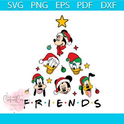 santa mickey and friends disney squad svg graphic file