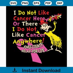i do not like cancer here or there i do not like cancer anywhere svg, dr seuss svg, dr. seuss svg, thing one svg, thing