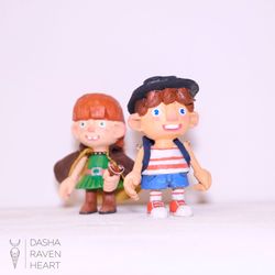 Author's wooden toys "Timmy and Ingrid"